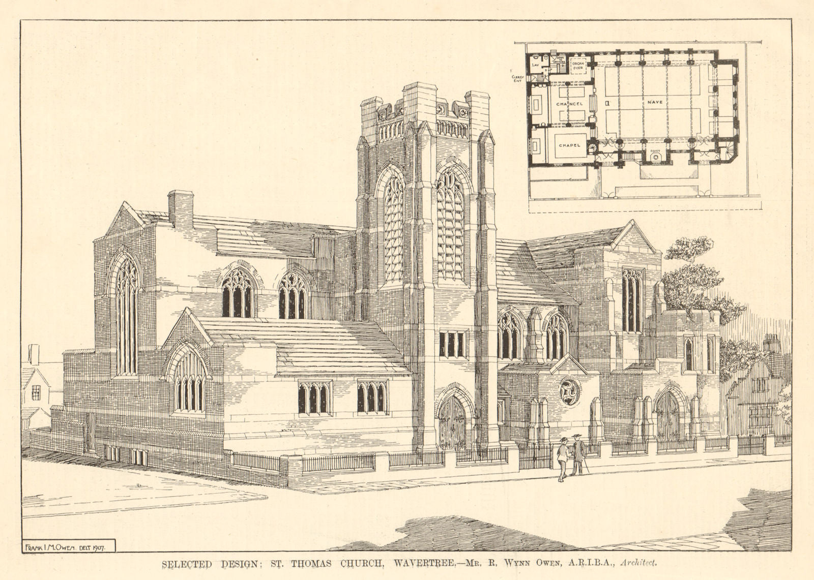 St Thomas Church, Wavertree. R. Wynn Owen, ARIBA, Architect. Lancashire 1907